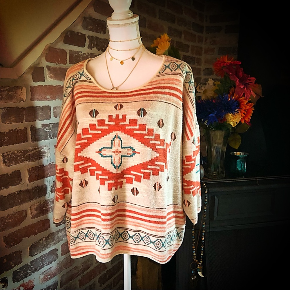 Beautiful Navajo style sweater,Southwestern